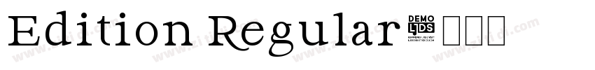 Edition Regular字体转换